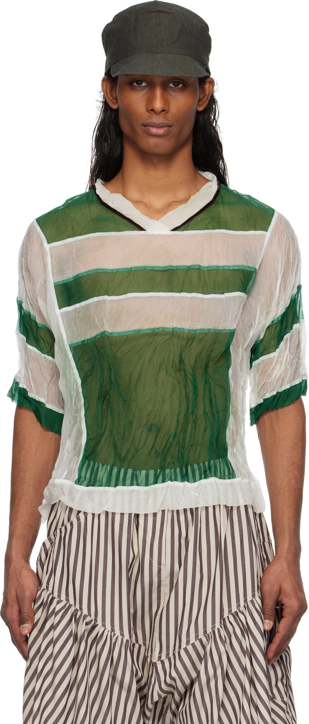 SC103 SSENSE Exclusive Green & Off-White Star Top SC103