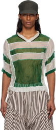 SC103 SSENSE Exclusive Green & Off-White Star Top