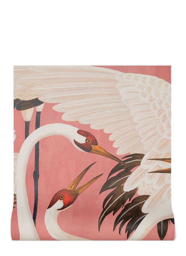 Photo: Heron Print Wallpaper in Tourmaline Rose