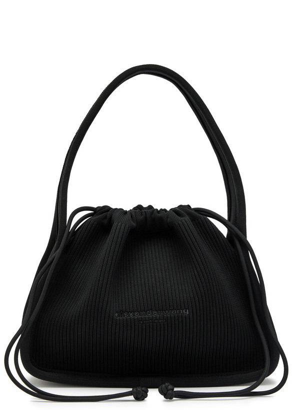 Photo: Alexander Wang Ryan Ribbed-knit top Handle bag - Black - One Size