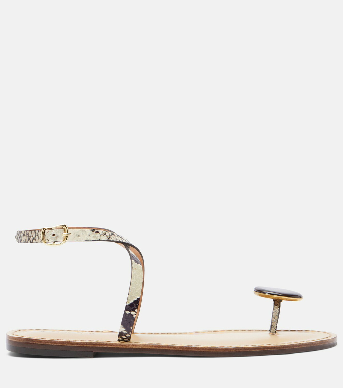 Amanu Kigali snake-effect leather sandals