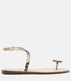 Amanu Kigali snake-effect leather sandals