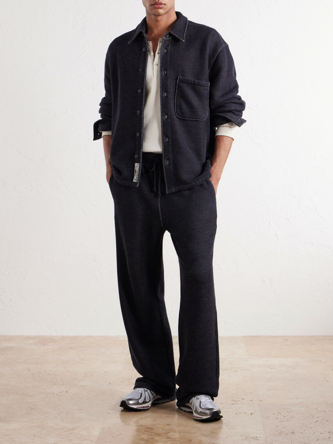 Aimé Leon Dore - Straight-Leg Cotton Open-Terry Sweatpants - Black