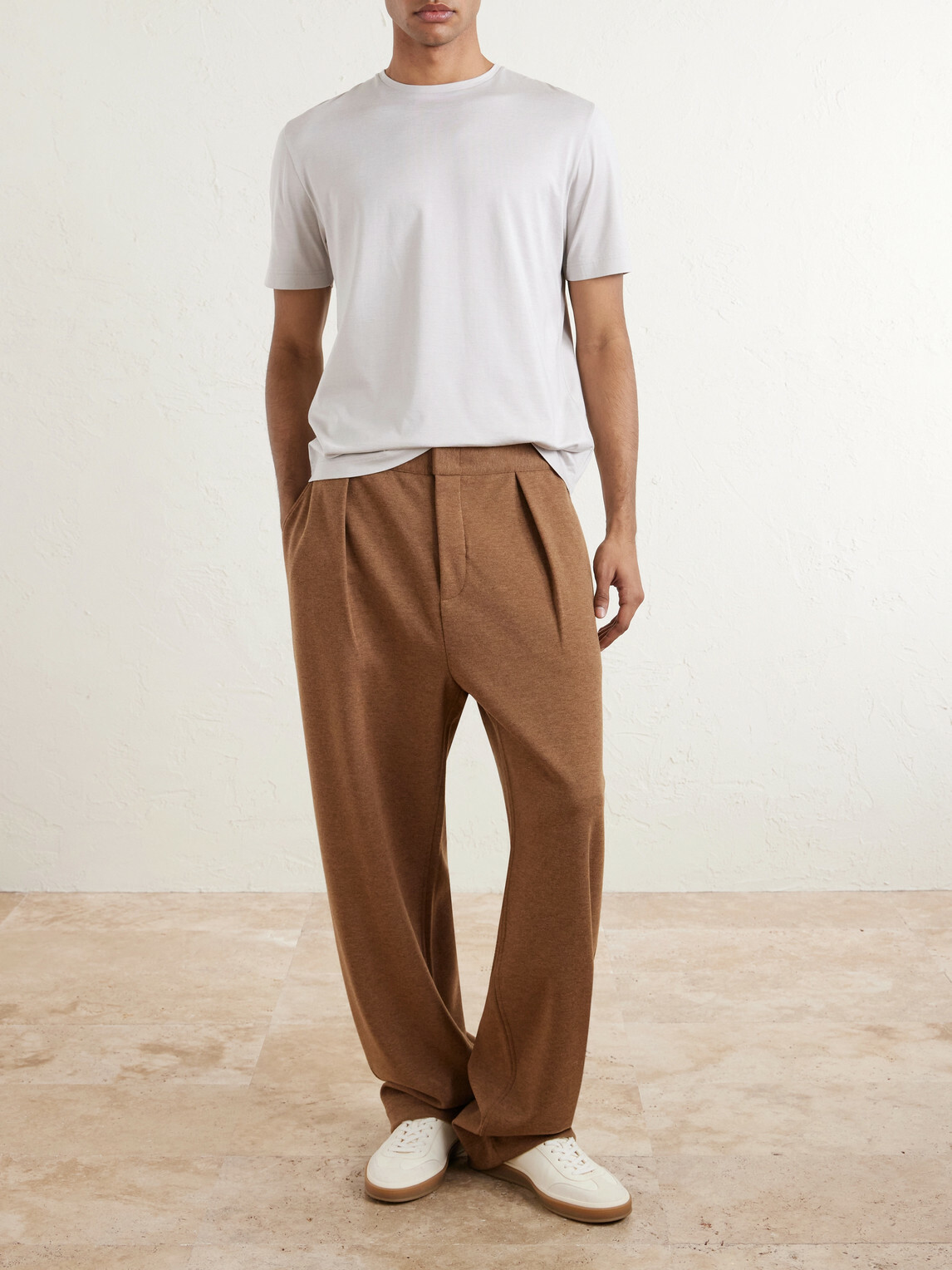 Loro Piana - Silk and Cotton-Blend Jersey T-Shirt - Gray