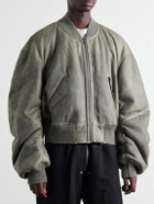Rick Owens - Secchia Shearling Bomber Jacket - Gray