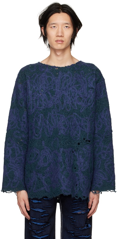 Photo: VITELLI Blue & Purple Doomboh Sweater