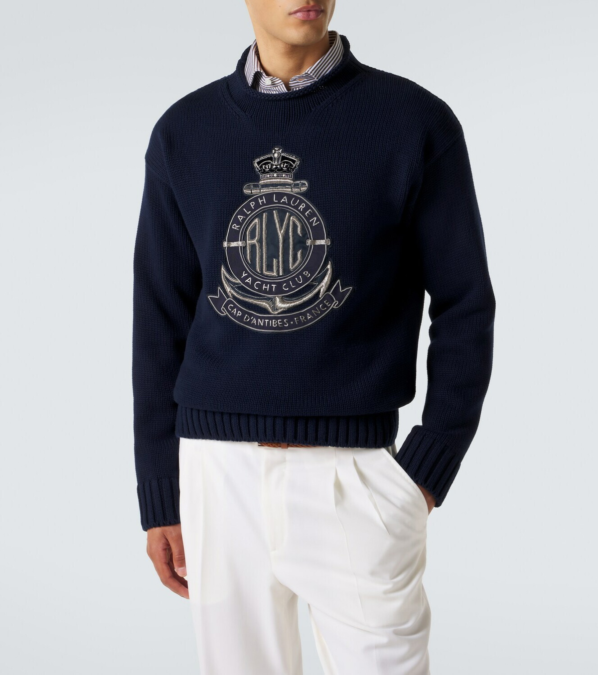 Ralph Lauren Purple Label Embroidered cotton sweater
