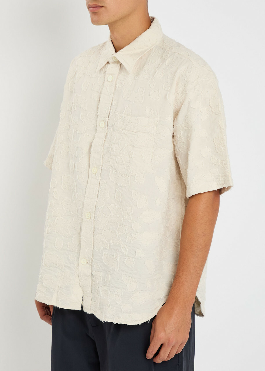 Norse Projects Fil Coupé Stretch-cotton Shirt Ecru