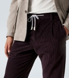 Eleventy Cotton and cashmere corduroy slim pants