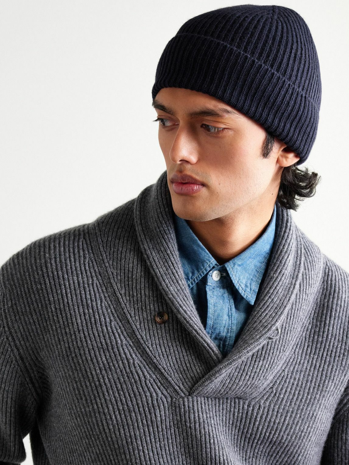 William Lockie - Ribbed Cashmere Beanie