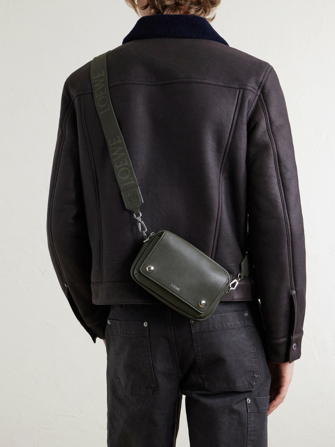 LOEWE - Pebble Full-Grain Leather Messenger Bag