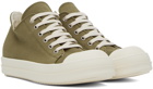 Rick Owens DRKSHDW Khaki Luxor Low Sneakers