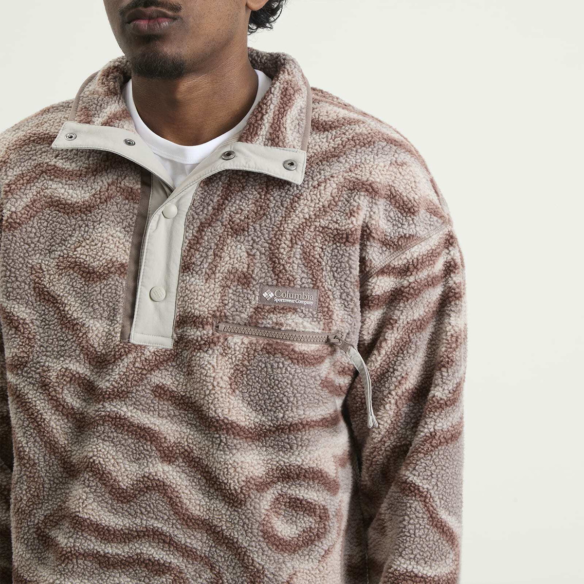 Columbia Men's Helvetia™ II Printed Half Snap Fleece in Iron Topoglitch