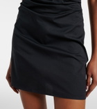 Staud Phare ruched cotton poplin minidress