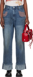 Andersson Bell Blue Oil Washed Rolled Up Jeans