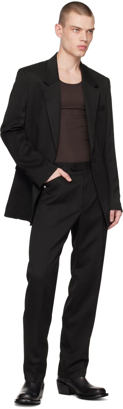The Letters Black Single-Breasted Blazer