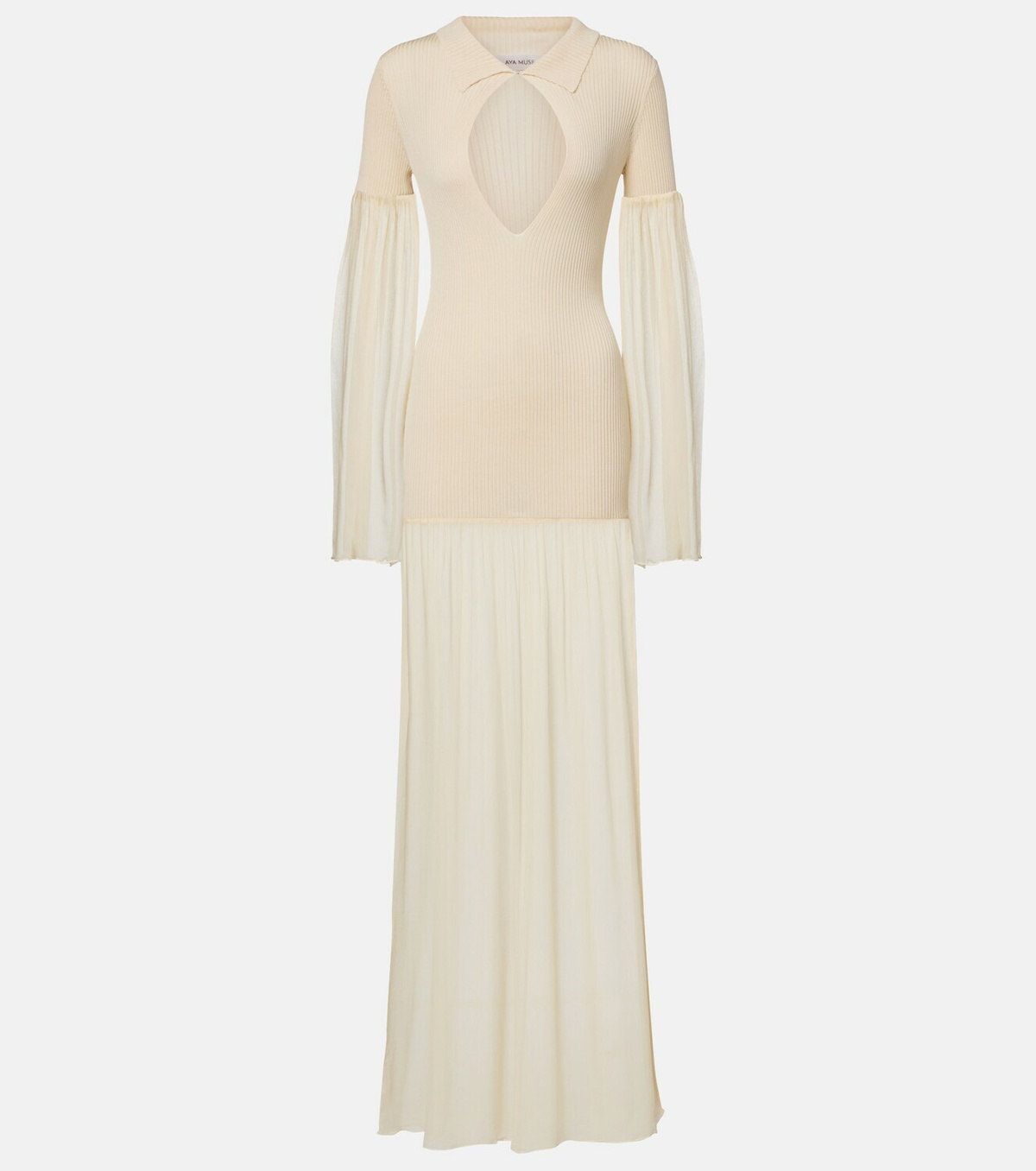 Aya Muse Calla cutout ribbed maxi dress