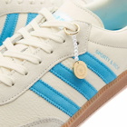 Adidas x Sporty & Rich Samba OG Sneakers in Cream White/Blue Rush