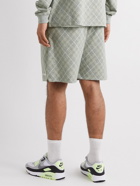 Malbon Golf - Logo-Embroidered Argyle Drawstring Golf Shorts - Gray