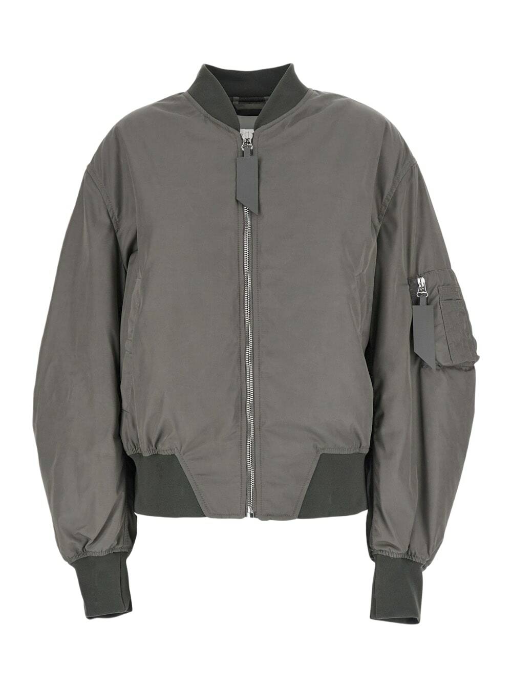 The Attico Black Anja Leather Bomber Jacket The Attico