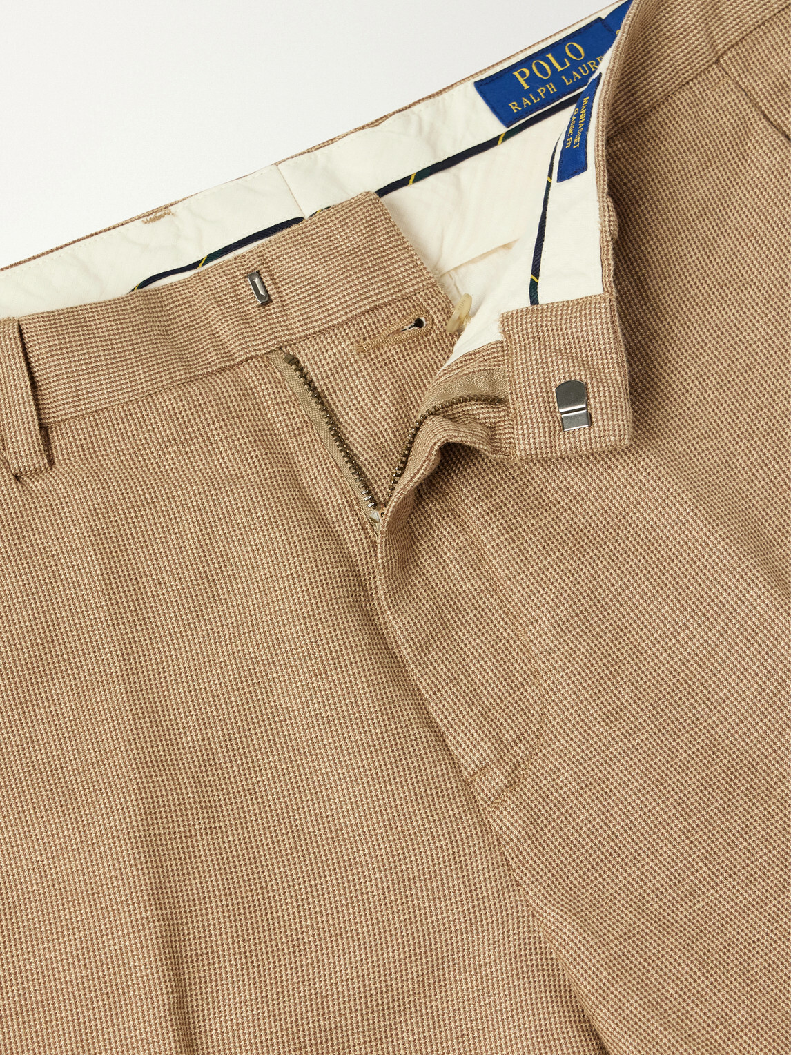 Polo Ralph Lauren - Straight-Leg Cotton and Linen-Blend Trousers - Brown