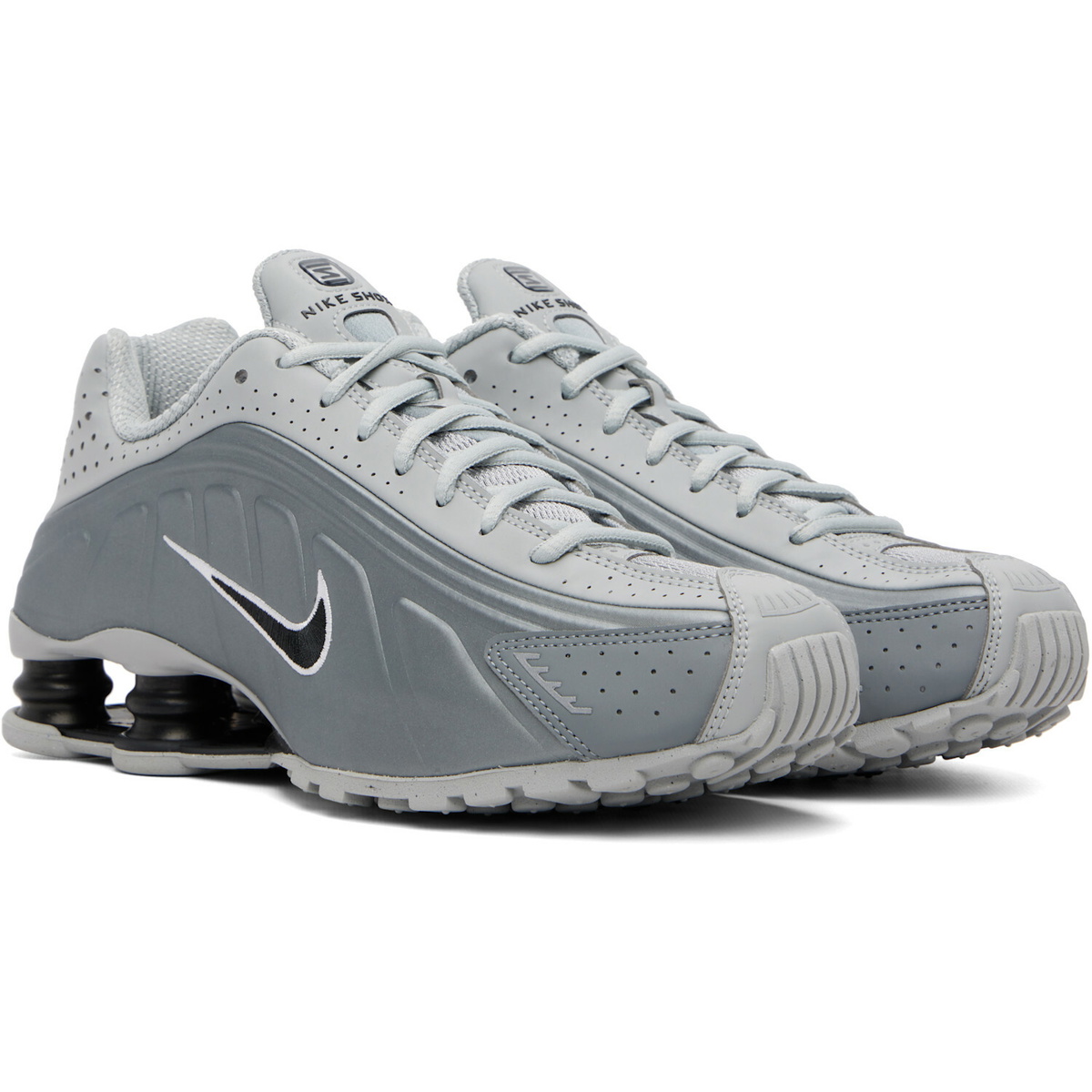Nike Gray & Black Shox R4 Sneakers