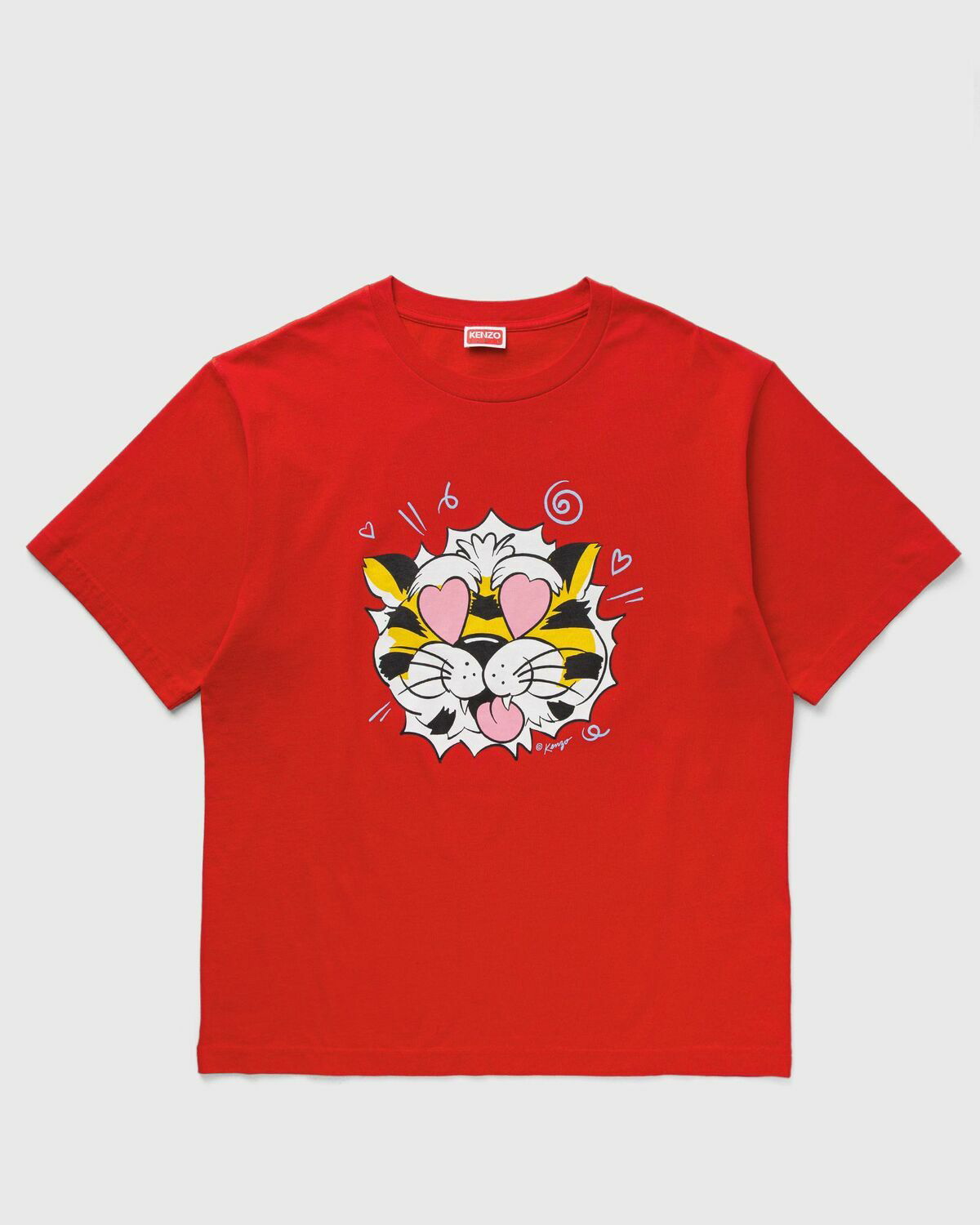 その他 kenzo Kenzo WILD TIGER TEE Red Mens Shortsleefe Kenzo