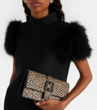 Manolo Blahnik Capri embellished calf hair clutch