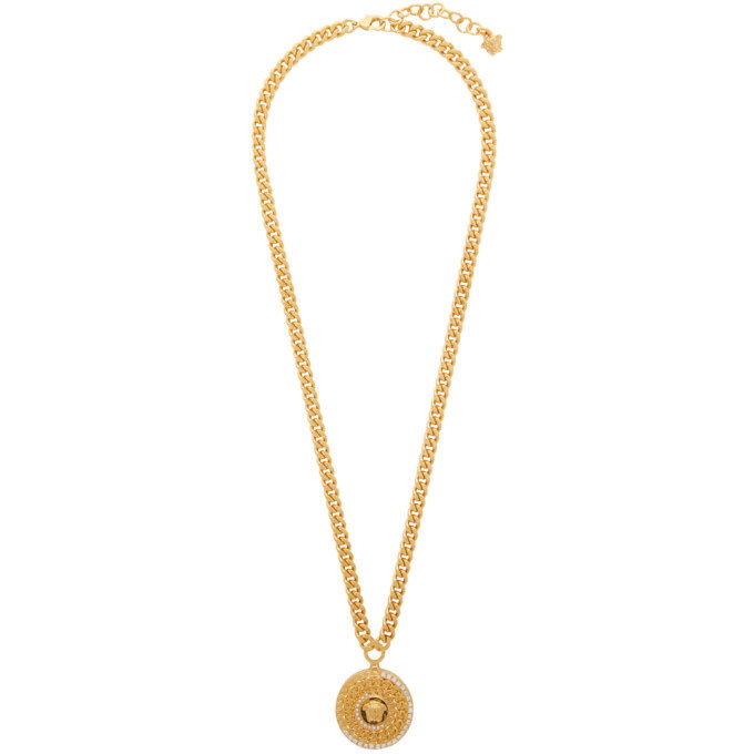 Photo: Versace Gold Crystal Tribute Necklace