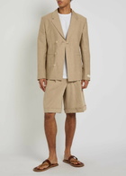 Jacquemus La Veste Melo Slubbed Linen-blend Blazer Beige