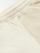 DIME - Split Crest Logo-Embroidered Two-Tone Cotton-Jersey Sweatpants - Neutrals