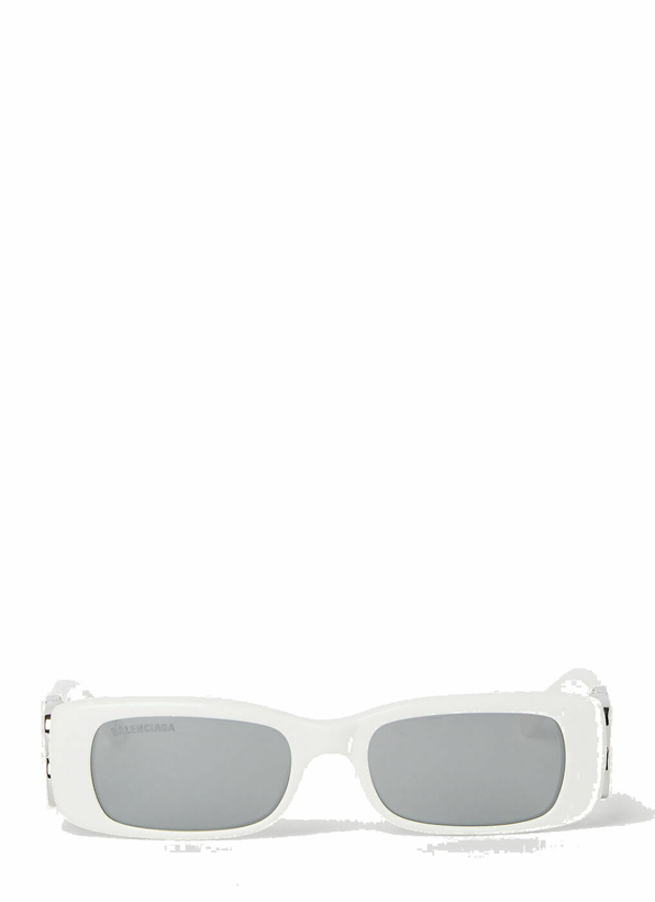 Photo: Balenciaga Dynasty Rectangle Sunglasses unisex White