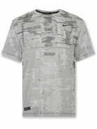 Nike Running - Run Division Logo-Print Dri-FIT ADV TechKnit T-Shirt - Gray
