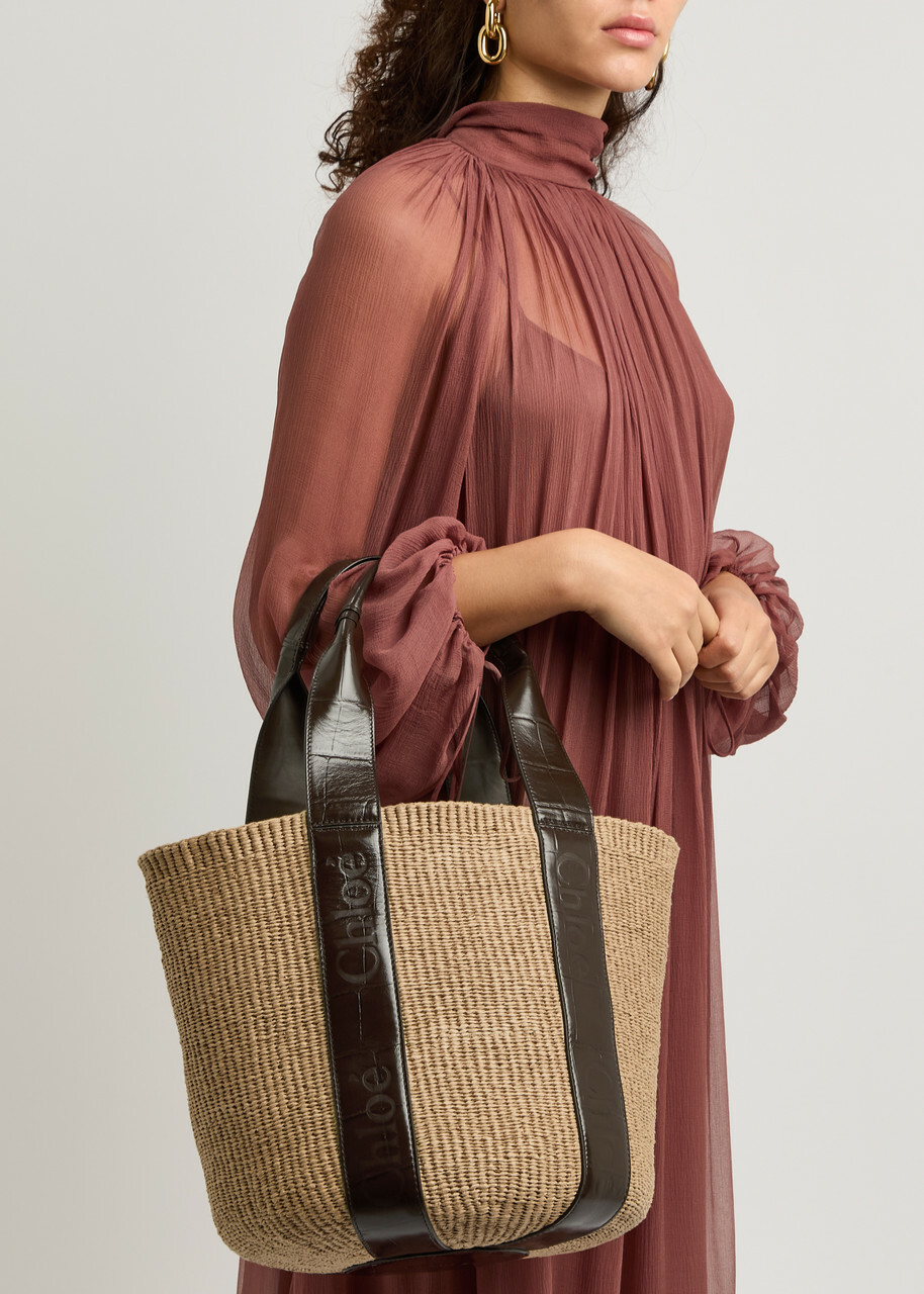 【CHLOE】SENSE BASKET BAG Chloe Sense Raffia Basket bag - Blue - One Size Chloe