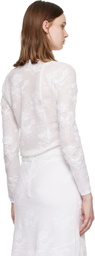 SHUSHU/TONG White Threadwork Bow Cardigan