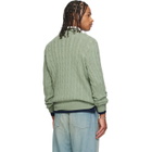 Polo Ralph Lauren Green 'The Iconic Cable-Knit' Cashmere Sweater