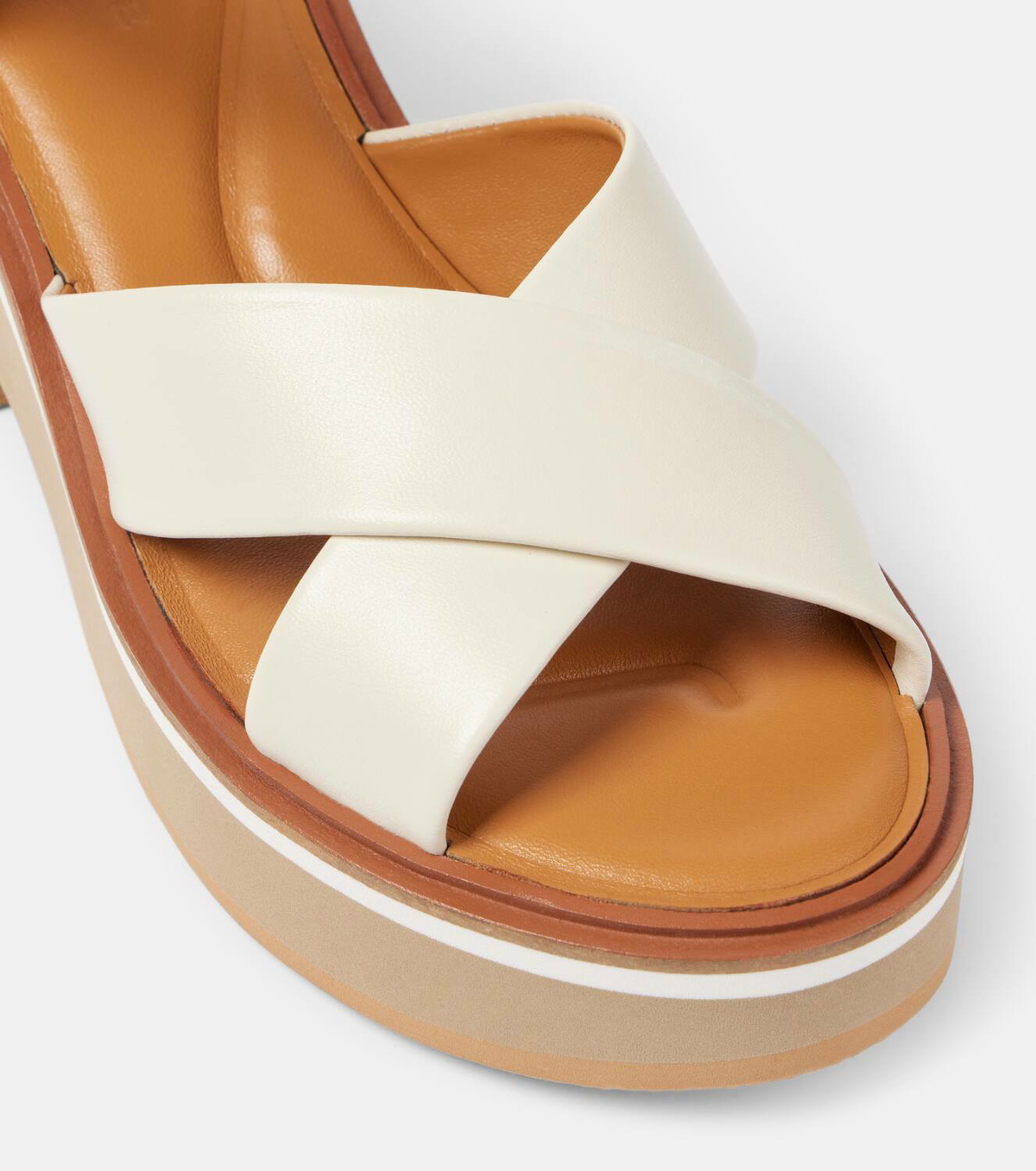 Clergerie Charline leather platform sandals