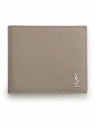 SAINT LAURENT - Logo-Appliquéd Full-Grain Leather Billfold Wallet