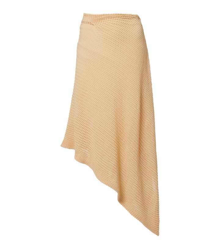 Photo: Victoria Beckham Knitted asymmetric cotton-blend midi skirt
