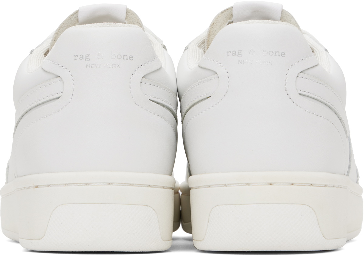 rag & bone White Retro Court Leather Sneakers