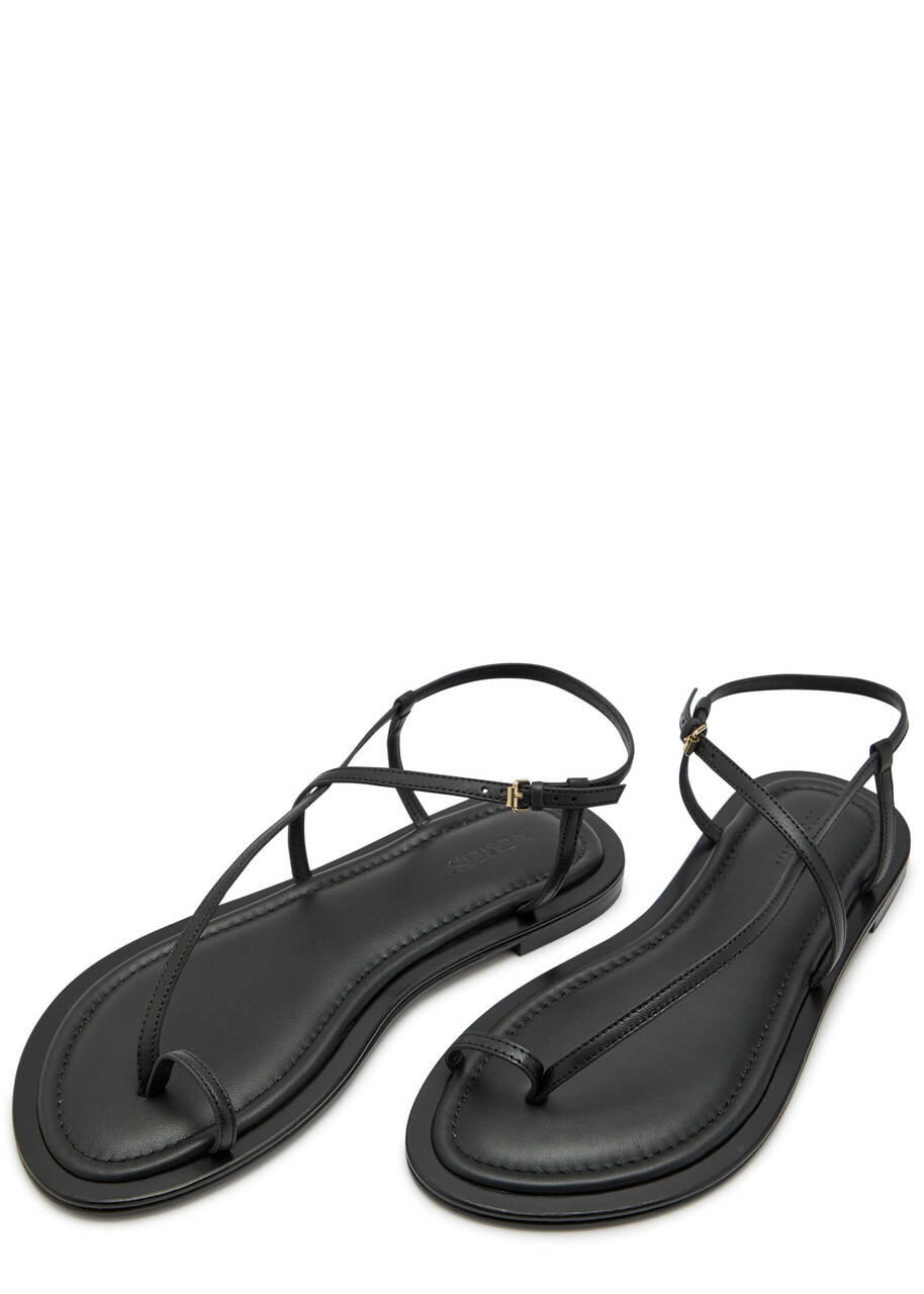 A.emery Reef Leather Sandals Black