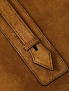 Métier - Runaway Leather-Trimmed Suede Pouch