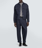 Giorgio Armani Striped herringbone denim jacket