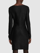 TOM FORD - Lurex Cotton & Wool Knit Mini Dress