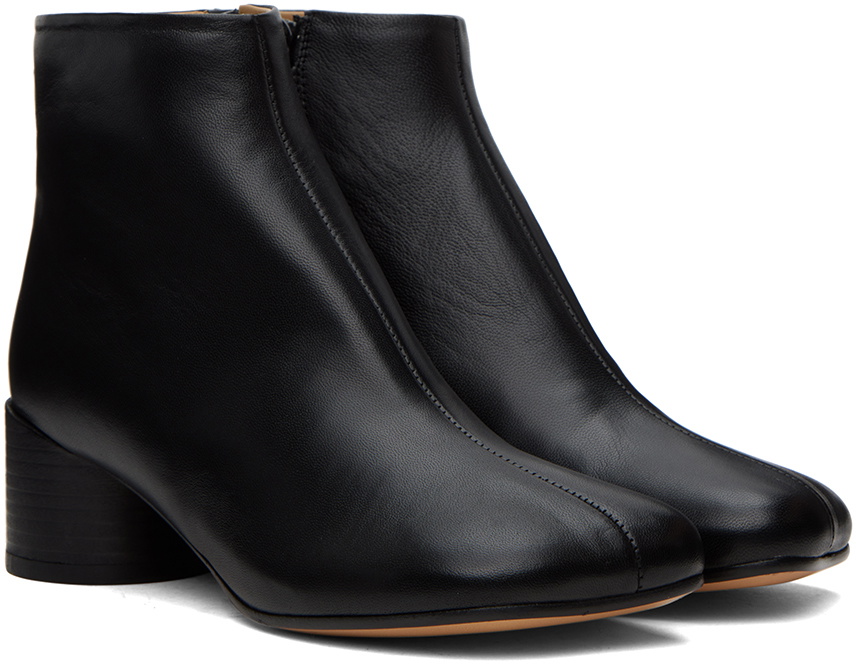 MM6 Maison Margiela Black Anatomic Ankle Boots MM6 Maison Margiela