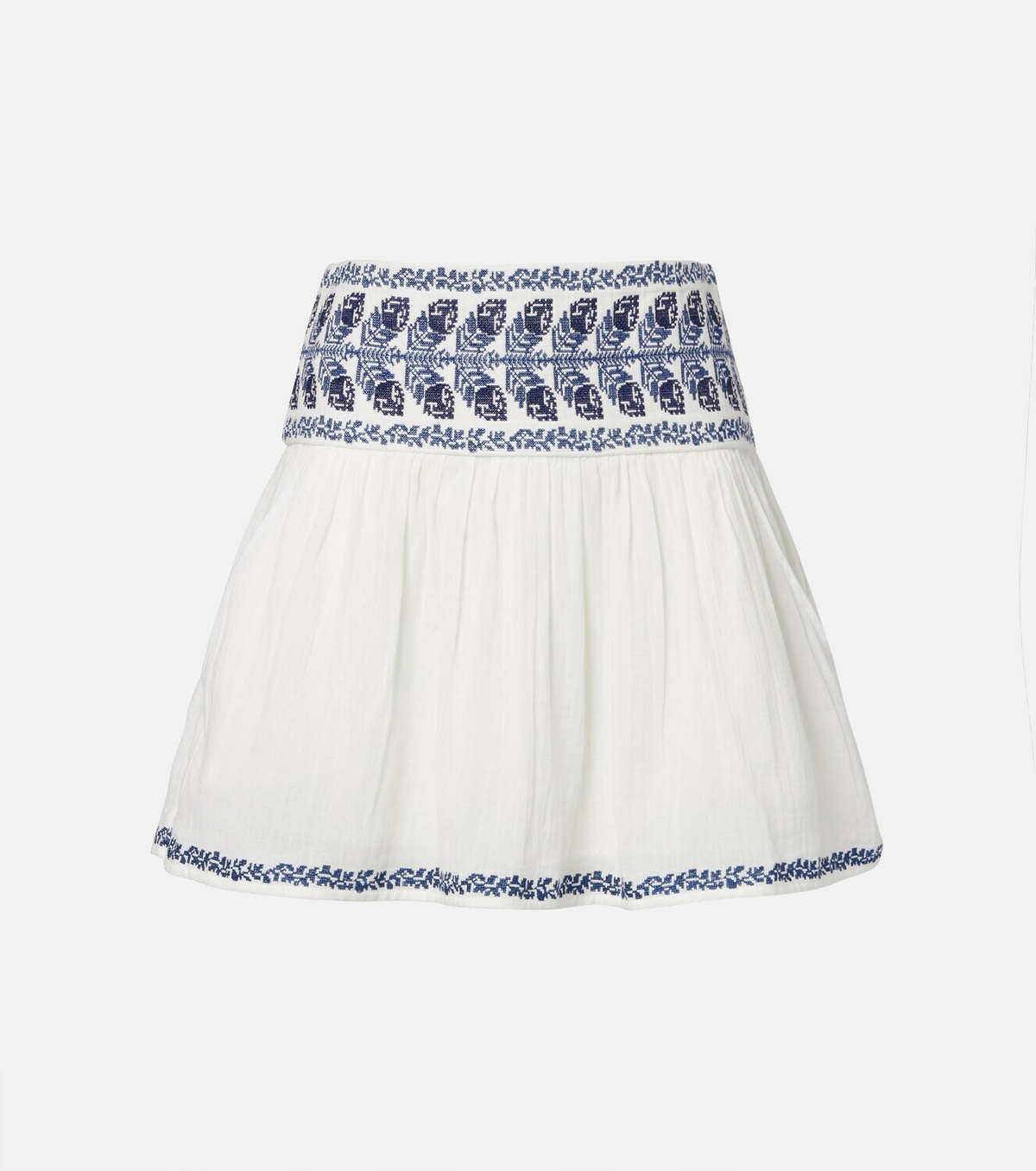 Marant Etoile Picadilia embroidered cotton miniskirt