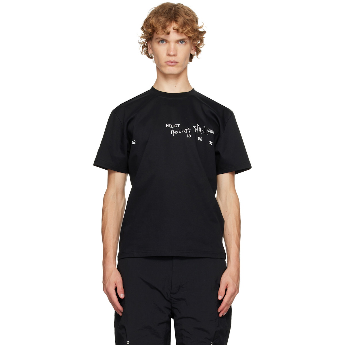 HELIOT EMIL Black Hyaline Long Sleeve T-Shirt Heliot Emil