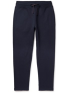 Loro Piana - Tapered Double-Faced Cotton, Silk and Cashmere-Blend Jersey Sweatpants - Blue