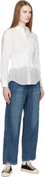 UNDERCOVER White Knit Paneled Shirt
