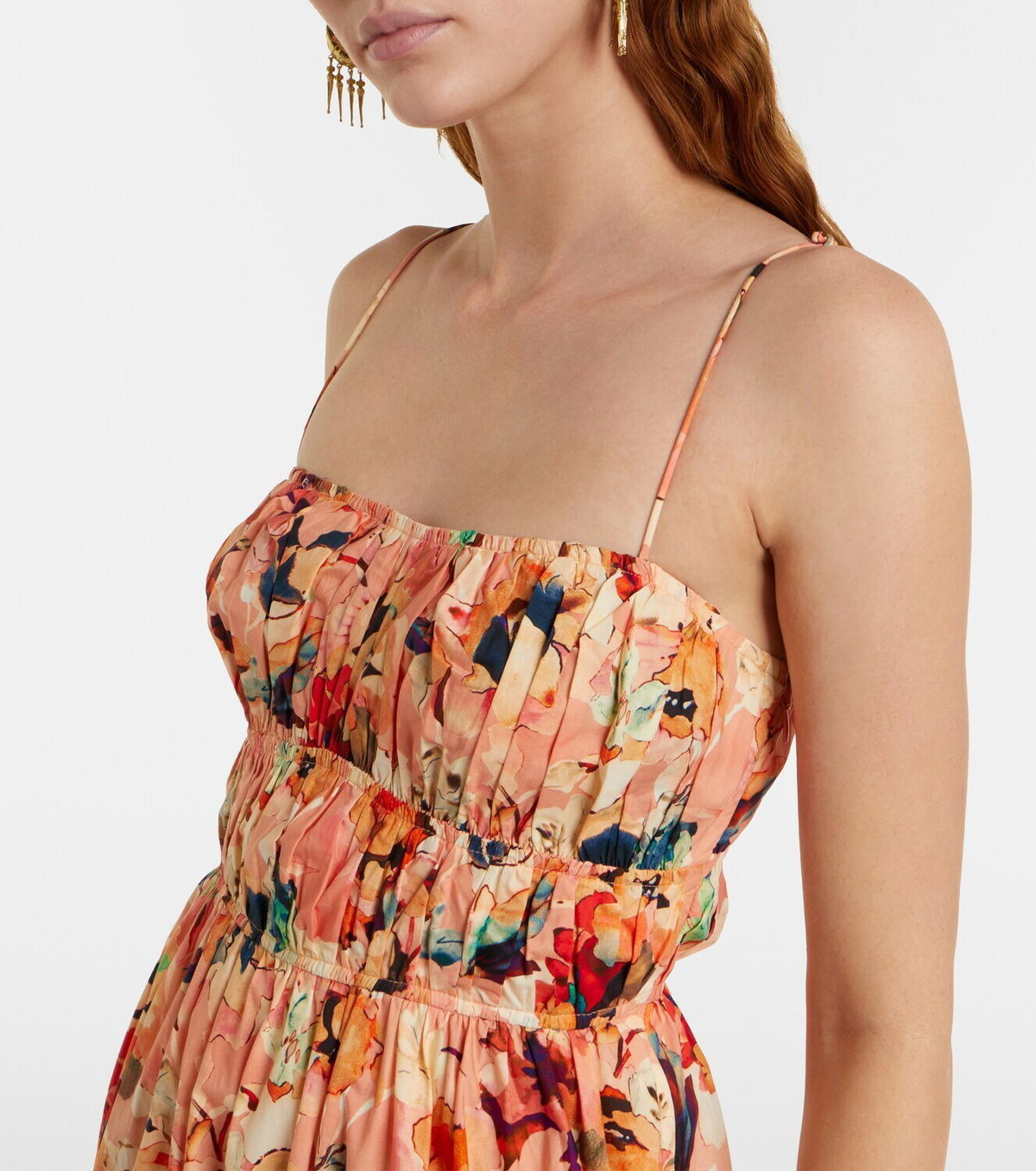 Ulla Johnson Vidri floral cotton poplin midi dress